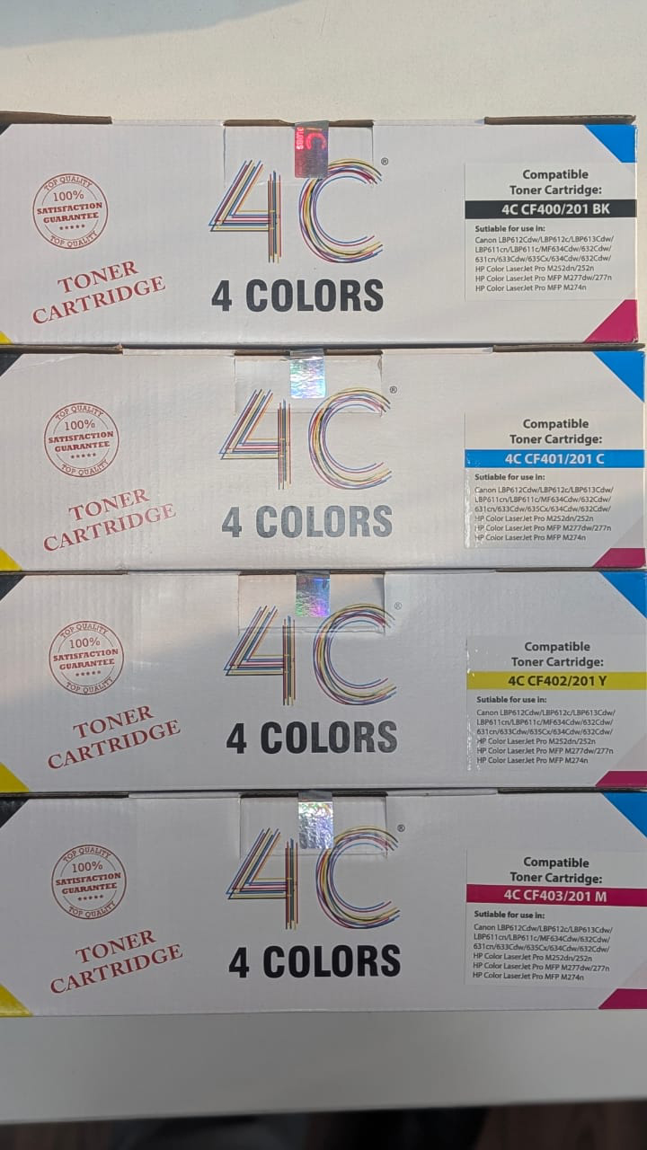 4C CF401A Cyan Toner Cartridge – High Yield, OEM Compatible, Genuine Replacement for Printers, High Yield, Vivid Color Output